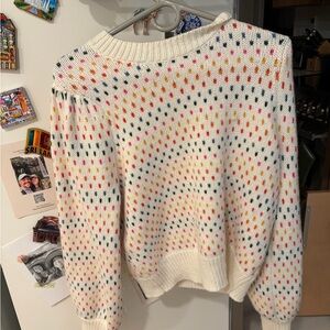 Marine Layer Multicolor Dot Sweater